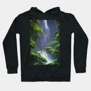 Friends Chilling in Waterfalls in a Forest Hoodie